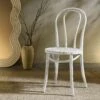 Camille Elm Wood And Rattan Bentwood Dining Chair, Distressed White 1 Camille Elm Wood And Rattan Bentwood Dining Chair, Distressed White -FINZ Furniture Shop DCH 002 WASHWHITE main