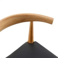 Arley Set Of 2 Beech Wood Dining Chairs, Natural And Black -FINZ Furniture Shop DCH 007 NAT BLACKPU 2P detail1