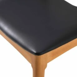 Arley Set Of 2 Beech Wood Dining Chairs, Natural And Black -FINZ Furniture Shop DCH 007 NAT BLACKPU 2P detail3