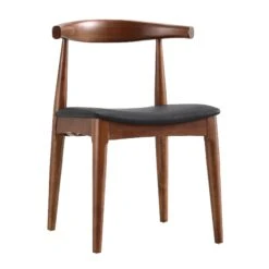 Arley Set Of 2 Beech Wood Dining Chairs, Walnut And Black 19 Arley Set Of 2 Beech Wood Dining Chairs, Walnut And Black -FINZ Furniture Shop DCH 007 WALNUT BLACKPU 2P WB2