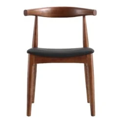 Arley Set Of 2 Beech Wood Dining Chairs, Walnut And Black 18 Arley Set Of 2 Beech Wood Dining Chairs, Walnut And Black -FINZ Furniture Shop DCH 007 WALNUT BLACKPU 2P WB3