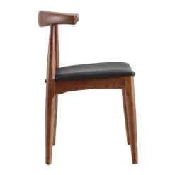 Arley Set Of 2 Beech Wood Dining Chairs, Walnut And Black 20 Arley Set Of 2 Beech Wood Dining Chairs, Walnut And Black -FINZ Furniture Shop DCH 007 WALNUT BLACKPU 2P WB4