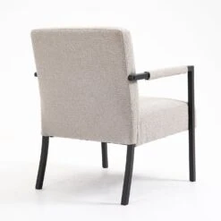 Hatton Steel Frame Boucle Accent Chair (Grey) 23 Hatton Steel Frame Boucle Accent Chair (Grey) -FINZ Furniture Shop DCH 1064A LGREY BOUCLE 8