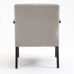 Hatton Steel Frame Boucle Accent Chair (Grey) 24 Hatton Steel Frame Boucle Accent Chair (Grey) -FINZ Furniture Shop DCH 1064A LGREY BOUCLE 9