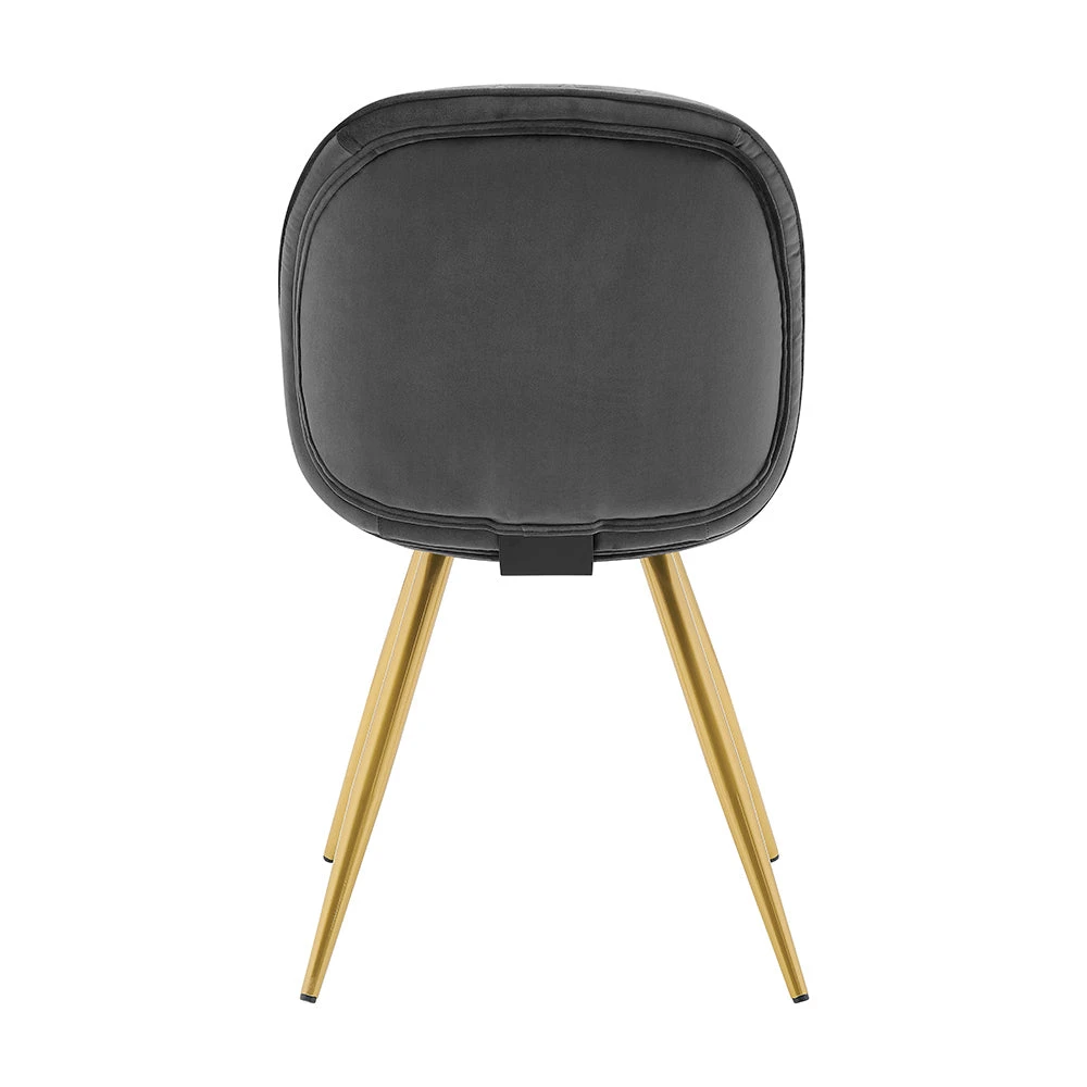 Set Of 2 Cosford Diamond Stitch Dining Chairs (Grey Velvet) 7 Set Of 2 Cosford Diamond Stitch Dining Chairs (Grey Velvet) - Image 5