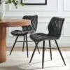 Set Of 2 Ampney Velvet Diamond Stitch Dining Chairs With Metal Legs (Dark Grey Velvet) 1 Set Of 2 Ampney Velvet Diamond Stitch Dining Chairs With Metal Legs (Dark Grey Velvet) -FINZ Furniture Shop DCH 2097 GREY VEL 2P main