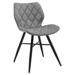 Set Of 2 Ampney Diamond Stitch Light Grey Velvet Dining Chair Set Of 2 With Metal Legs 12 Set Of 2 Ampney Diamond Stitch Light Grey Velvet Dining Chair Set Of 2 With Metal Legs -FINZ Furniture Shop DCH 2097 LIGHTGREY VEL 2P 3