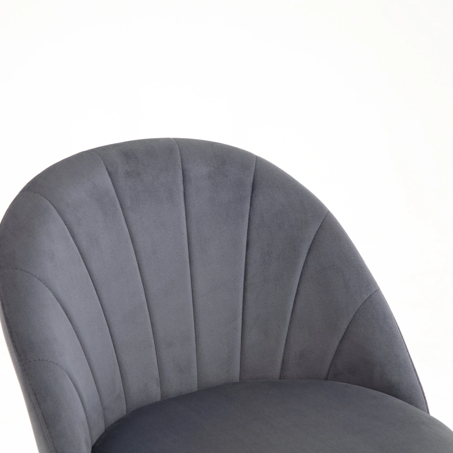 Milverton Pair Of 2 Velvet Dining Chairs With Golden Chrome Legs (Grey) 11 Milverton Pair Of 2 Velvet Dining Chairs With Golden Chrome Legs (Grey) - Image 9