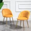 Milverton Pair Of 2 Velvet Dining Chairs With Golden Chrome Legs (Mustard) 2 Milverton Pair Of 2 Velvet Dining Chairs With Golden Chrome Legs (Mustard) -FINZ Furniture Shop DCH 2113 MUSTARD VEL 2P main