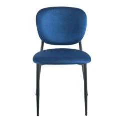 Kelmarsh Set Of 2 Navy Blue Velvet Upholstered Dining Chairs 17 Kelmarsh Set Of 2 Navy Blue Velvet Upholstered Dining Chairs -FINZ Furniture Shop DCH 2128 NAVY VEL 2P WB2