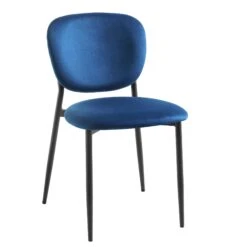 Kelmarsh Set Of 2 Navy Blue Velvet Upholstered Dining Chairs 18 Kelmarsh Set Of 2 Navy Blue Velvet Upholstered Dining Chairs -FINZ Furniture Shop DCH 2128 NAVY VEL 2P WB3
