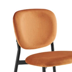 Kelmarsh Set Of 2 Orange Velvet Upholstered Dining Chairs 18 Kelmarsh Set Of 2 Orange Velvet Upholstered Dining Chairs -FINZ Furniture Shop DCH 2128 ORANGEL VEL 2P detail1