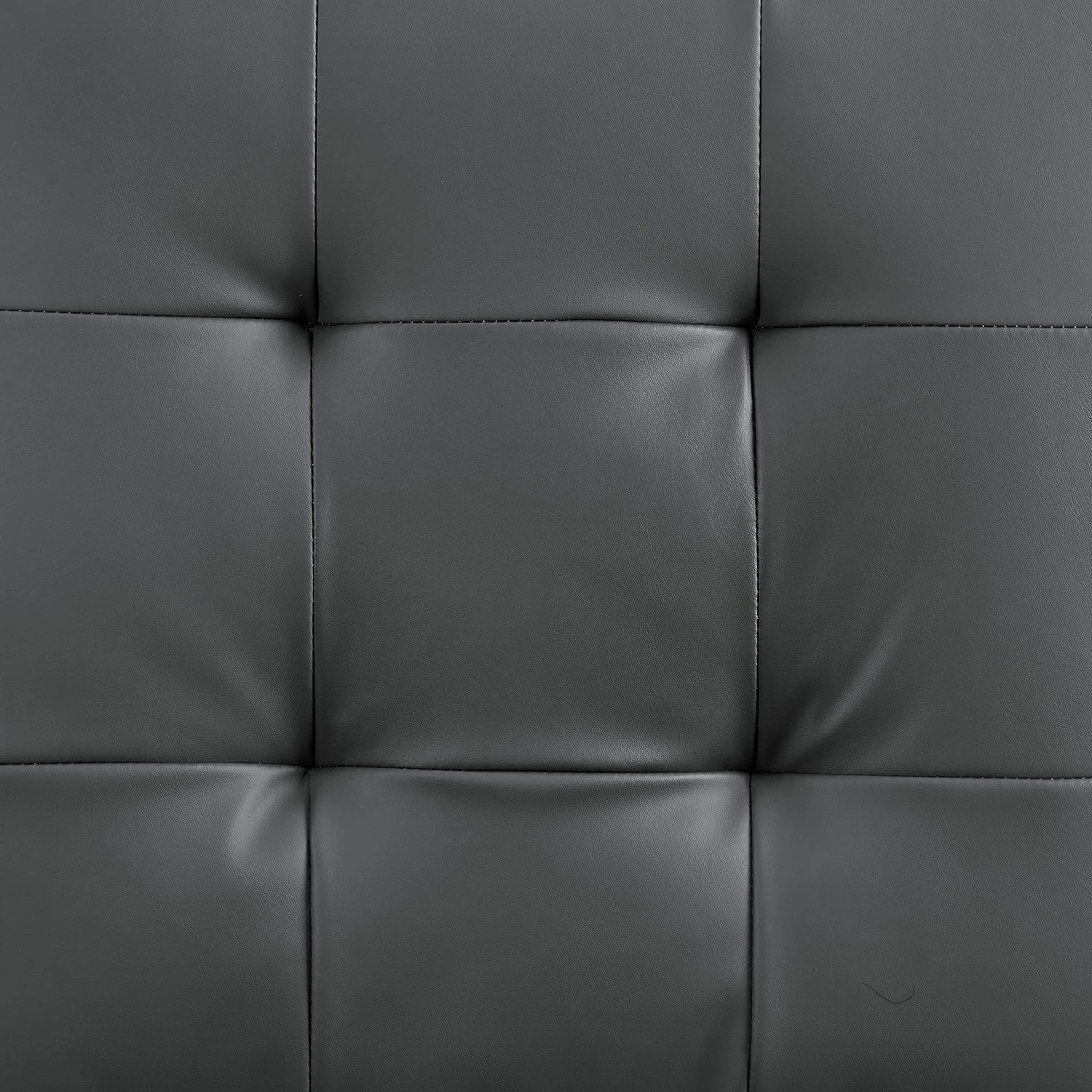 Keyston Set Of 2 Dark Grey PU Leather Upholstered Dining Chairs With Chrome Legs 11 Keyston Set Of 2 Dark Grey PU Leather Upholstered Dining Chairs With Chrome Legs - Image 9