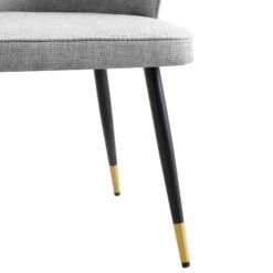 Langham Set Of 2 Grey Woven Fabric Carver Dining Chairs With Fluted Back 28 Langham Set Of 2 Grey Woven Fabric Carver Dining Chairs With Fluted Back -FINZ Furniture Shop DCH 2143 GREY WOV 2P detail4