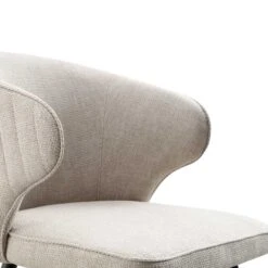 Langham Set Of 2 Oatmeal Woven Fabric Carver Dining Chairs With Fluted Back 26 Langham Set Of 2 Oatmeal Woven Fabric Carver Dining Chairs With Fluted Back -FINZ Furniture Shop DCH 2143 TAUPE WOV 2P detail1