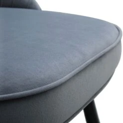 Miyae Set Of 2 Pleated Light Grey Velvet Upholstered Dining Chairs 24 Miyae Set Of 2 Pleated Light Grey Velvet Upholstered Dining Chairs -FINZ Furniture Shop DCH 2144 LIGHTGREY VEL 2P detail4