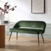 Oakley Dark Green Velvet Upholstered 3 Seater Dining Bench With Contrast Piping 2 Oakley Dark Green Velvet Upholstered 3 Seater Dining Bench With Contrast Piping -FINZ Furniture Shop DCH 2147 DARKGREEN VEL main