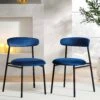 Donna Set Of 2 Navy Blue Velvet Dining Chairs -FINZ Furniture Shop DCH 2149 NAVY VEL 2P main