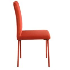 Fernie Set Of 2 Ochre Burnt Orange Velvet Dining Chairs With Upholstered Legs -FINZ Furniture Shop DCH 2151 OCHRE VEL 2P WB4