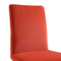 Fernie Set Of 2 Ochre Burnt Orange Velvet Dining Chairs With Upholstered Legs -FINZ Furniture Shop DCH 2151 OCHRE VEL 2P detail1