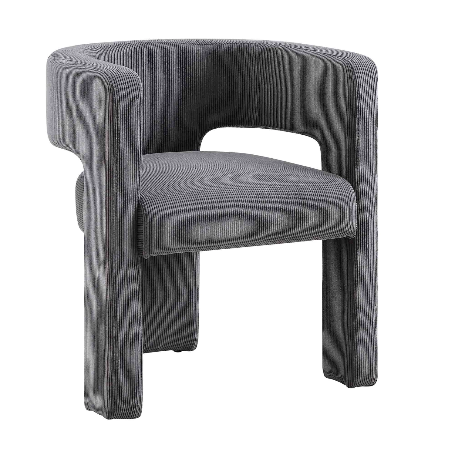 Greenwich Grey Corduroy Dining Chair 6 Greenwich Grey Corduroy Dining Chair - Image 4