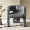 Greenwich Grey Corduroy Dining Chair -FINZ Furniture Shop DCH 2159 GREY CORD scene1