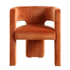 Greenwich Rust Velvet Dining Chair 15 Greenwich Rust Velvet Dining Chair -FINZ Furniture Shop DCH 2159 RUST VEL WB1