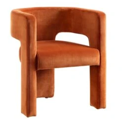 Greenwich Rust Velvet Dining Chair 16 Greenwich Rust Velvet Dining Chair -FINZ Furniture Shop DCH 2159 RUST VEL WB2