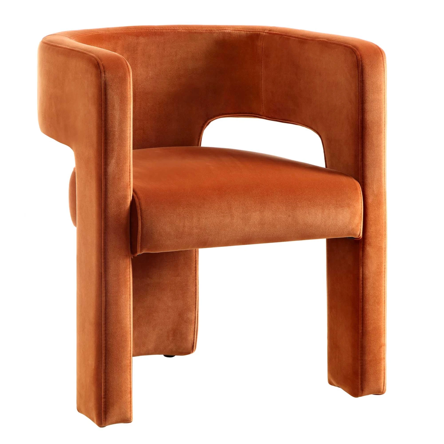 Greenwich Rust Velvet Dining Chair 6 Greenwich Rust Velvet Dining Chair - Image 4
