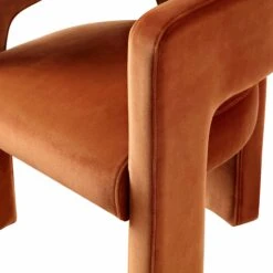 Greenwich Rust Velvet Dining Chair 22 Greenwich Rust Velvet Dining Chair -FINZ Furniture Shop DCH 2159 RUST VEL detail3