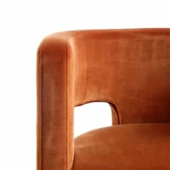Greenwich Rust Velvet Dining Chair 23 Greenwich Rust Velvet Dining Chair -FINZ Furniture Shop DCH 2159 RUST VEL detail4