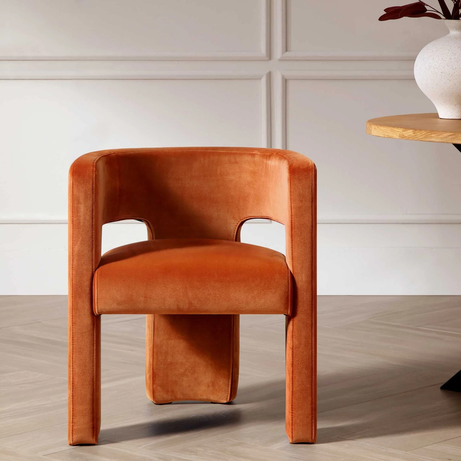 Greenwich Rust Velvet Dining Chair 4 Greenwich Rust Velvet Dining Chair - Image 2
