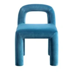 Libby Air Force Blue Velvet Dining Chair -FINZ Furniture Shop DCH 2160 PETROL VEL WB1