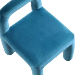 Libby Air Force Blue Velvet Dining Chair -FINZ Furniture Shop DCH 2160 PETROL VEL detail1