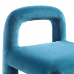 Libby Air Force Blue Velvet Dining Chair -FINZ Furniture Shop DCH 2160 PETROL VEL detail2