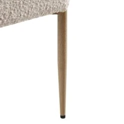 Fulbourn Taupe Boucle Dining Chair With Natural Wood Effect Legs -FINZ Furniture Shop DCH 2162 TAUPE BOUCLE NAT detail4