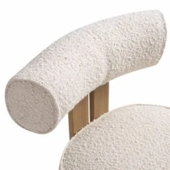 Ophelia Ecru Boucle Dining Chair -FINZ Furniture Shop DCH 2187 ECRU BOU detail1