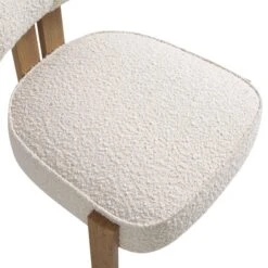 Ophelia Ecru Boucle Dining Chair -FINZ Furniture Shop DCH 2187 ECRU BOU detail2