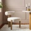 Ophelia Ecru Boucle Dining Chair 1 Ophelia Ecru Boucle Dining Chair -FINZ Furniture Shop DCH 2187 ECRU BOU main