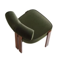 Ophelia Moss Green Velvet Dining Chair 27 Ophelia Moss Green Velvet Dining Chair -FINZ Furniture Shop DCH 2187 MOSS VEL WALN WB7