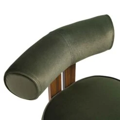 Ophelia Moss Green Velvet Dining Chair 28 Ophelia Moss Green Velvet Dining Chair -FINZ Furniture Shop DCH 2187 MOSS VEL WALN detail1