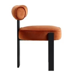 Ophelia Rust Velvet Dining Chair 20 Ophelia Rust Velvet Dining Chair -FINZ Furniture Shop DCH 2187 RUST VEL WB3