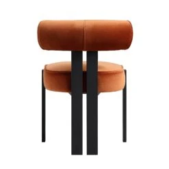 Ophelia Rust Velvet Dining Chair 21 Ophelia Rust Velvet Dining Chair -FINZ Furniture Shop DCH 2187 RUST VEL WB4