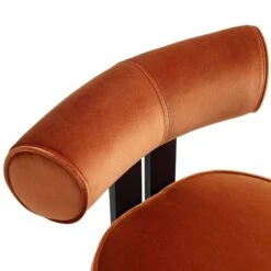 Ophelia Rust Velvet Dining Chair 23 Ophelia Rust Velvet Dining Chair -FINZ Furniture Shop DCH 2187 RUST VEL detail1