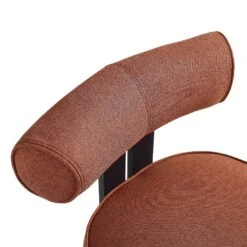 Ophelia Terracotta Fabric Dining Chair -FINZ Furniture Shop DCH 2187 TERRA FAB BLACK detail1