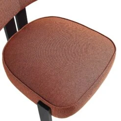 Ophelia Terracotta Fabric Dining Chair -FINZ Furniture Shop DCH 2187 TERRA FAB BLACK detail2
