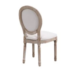 Lainston Set Of 2 Classic Limewashed Wooden Dining Chairs, Beige -FINZ Furniture Shop DCH 88 BEIGE 2P WB5
