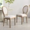 Lainston Set Of 2 Classic Limewashed Wooden Dining Chairs, Beige -FINZ Furniture Shop DCH 88 BEIGE 2P main