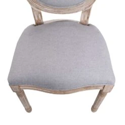 Lainston Set Of 2 Classic Limewashed Wooden Dining Chairs, Grey 20 Lainston Set Of 2 Classic Limewashed Wooden Dining Chairs, Grey -FINZ Furniture Shop DCH 88 GREY 2P detail2