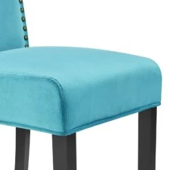 Maidwell Set Of 2 Air Blue Velvet Dining Chairs -FINZ Furniture Shop DCH LW8116 ABLUEVEL 2P detail2